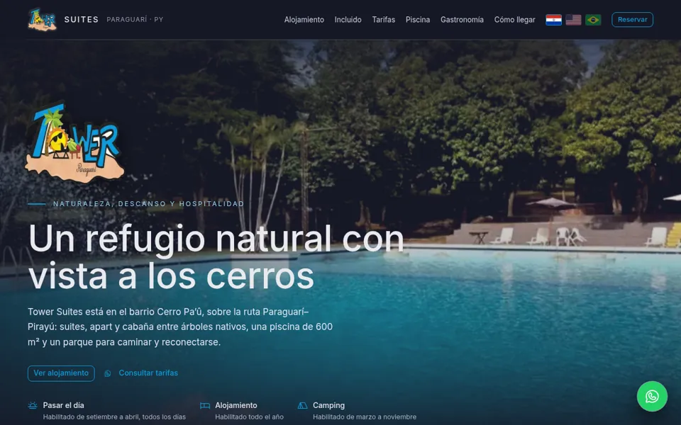 Captura de towersuitesparaguari.com